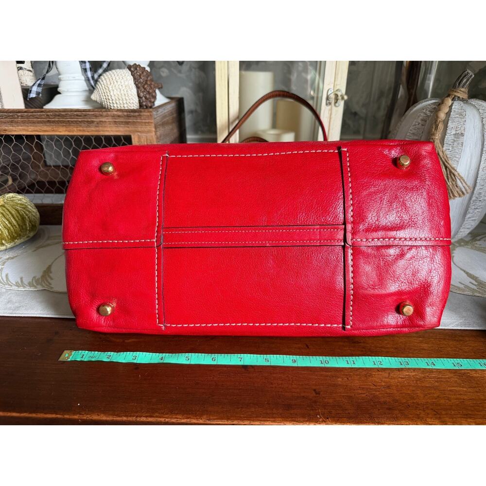 Coach OUTLAW 36 from the 1941 Collection Red Patent Leather Satchel Bag Purse - Picture 6 of 10